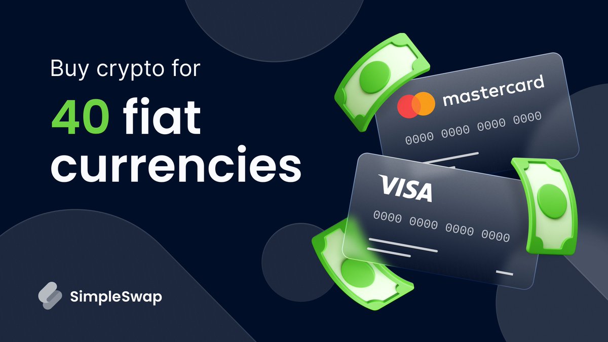 Buy crypto with 40+ fiat currencies on SimpleSwap 🌍 Pick your asset, pay  in your local currency, and swap in just a few clicks. Fast, simple, and  hassle-free: https://t.co/XKRvwJPzv5