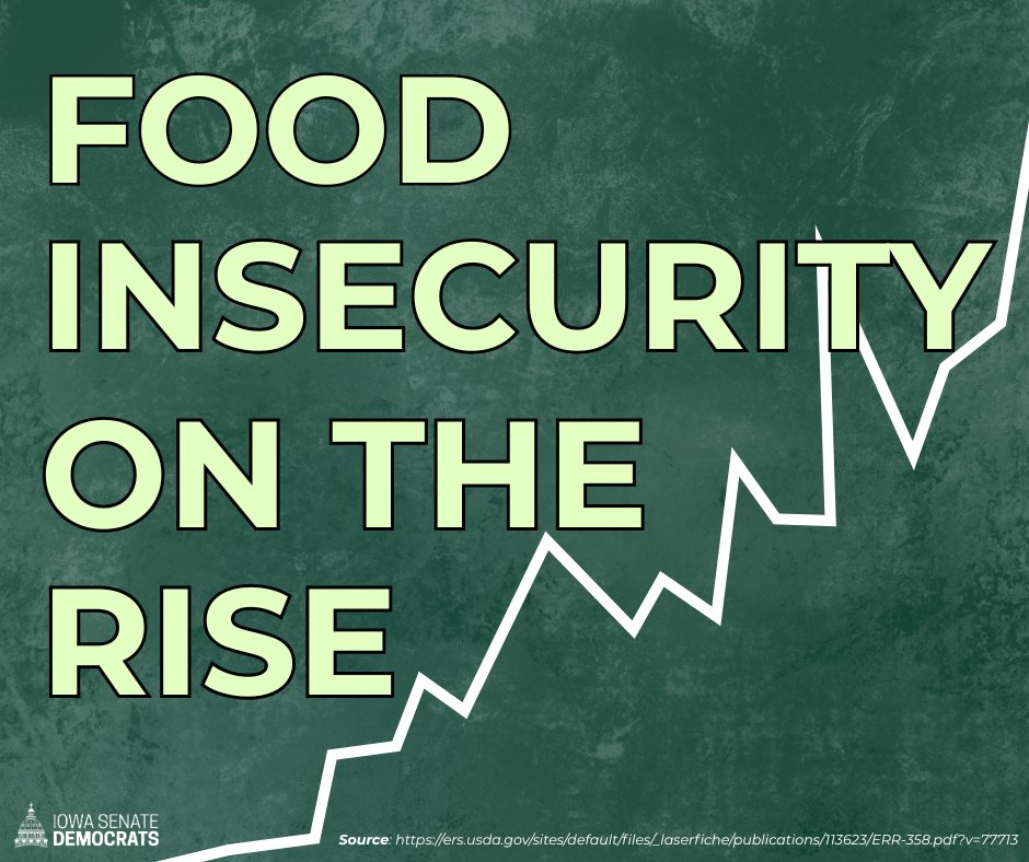 A recent report from the USDA shows the number of households in Iowa experiencing food insecurity grew by 57% between 2022 and 2024.