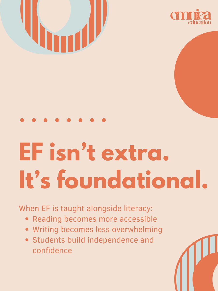 Literacy isn’t just reading skills.
It’s executive functioning too.

This year at Omniea, we’re intentionally integrating EF into our literacy sessions, because students need support with how they think and learn, not just what they read.