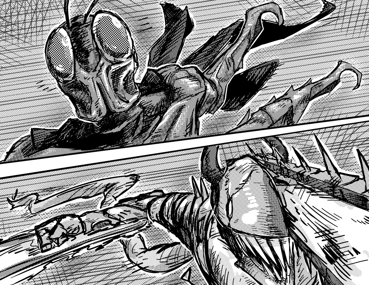 Sharpski_'s tweet image. warm-up doodle
Denji Man VS Locust Devil
#csm226