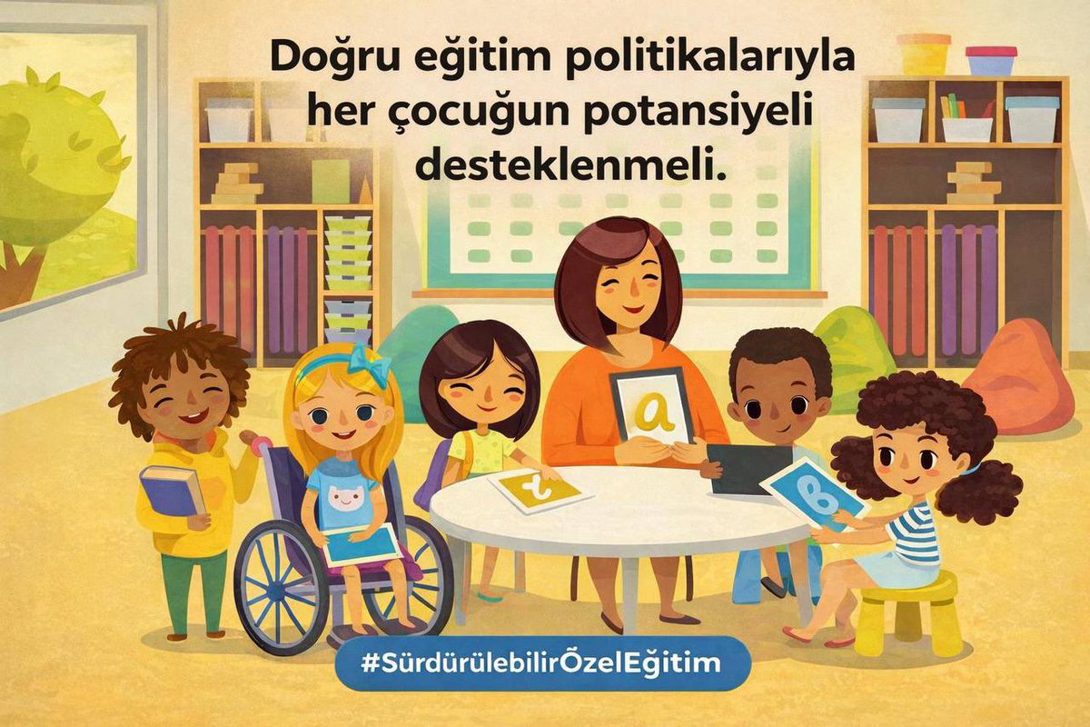 Özel eğitim öğretmenleri, kamudaki meslektaşlarıyla aynı emeği veriyor ama aynı ücreti alamıyor. Öğretmenlerimize devlet düzeyinde maaş ödeyebilecek bir zam istiyoruz.
#SürdürülebilirÖzelEğitim
<a href="/RTErdogan/">Recep Tayyip Erdoğan</a> <a href="/EmineErdogan/">Emine Erdoğan</a> <a href="/cbsbb/">T.C. Cumhurbaşkanlığı Strateji ve Bütçe Başkanlığı</a> <a href="/tcmeb/">Millî Eğitim Bakanlığı</a> <a href="/tcailesosyal/">T.C. Aile ve Sosyal Hizmetler Bakanlığı</a> <a href="/HMBakanligi/">T.C. Hazine ve Maliye Bakanlığı</a> <a href="/memetsimsek/">Mehmet Simsek</a>