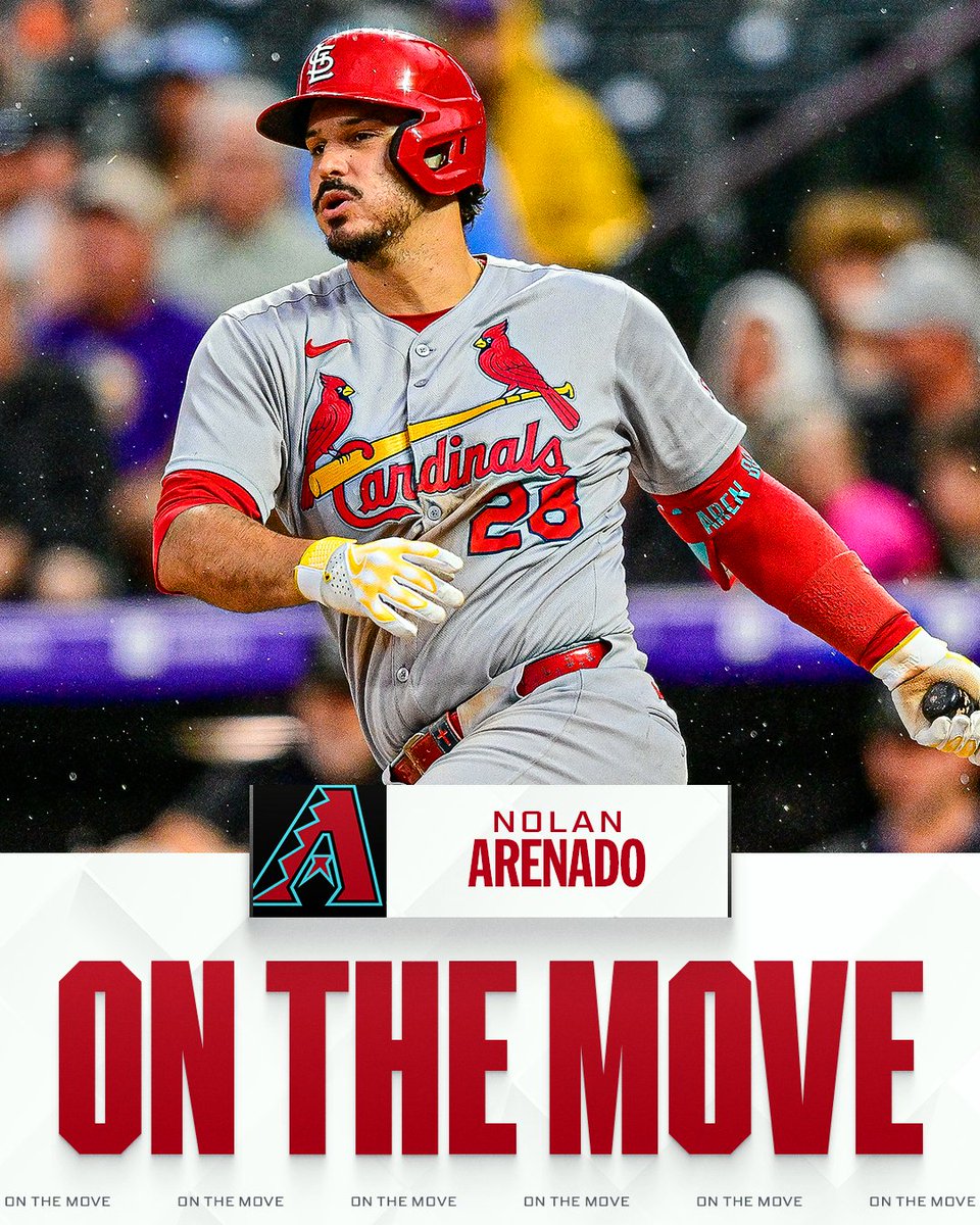 MLB's tweet image. Diamondbacks reportedly acquire 3B Nolan Arenado from the Cardinals, per multiple reports including MLB's @Feinsand.
