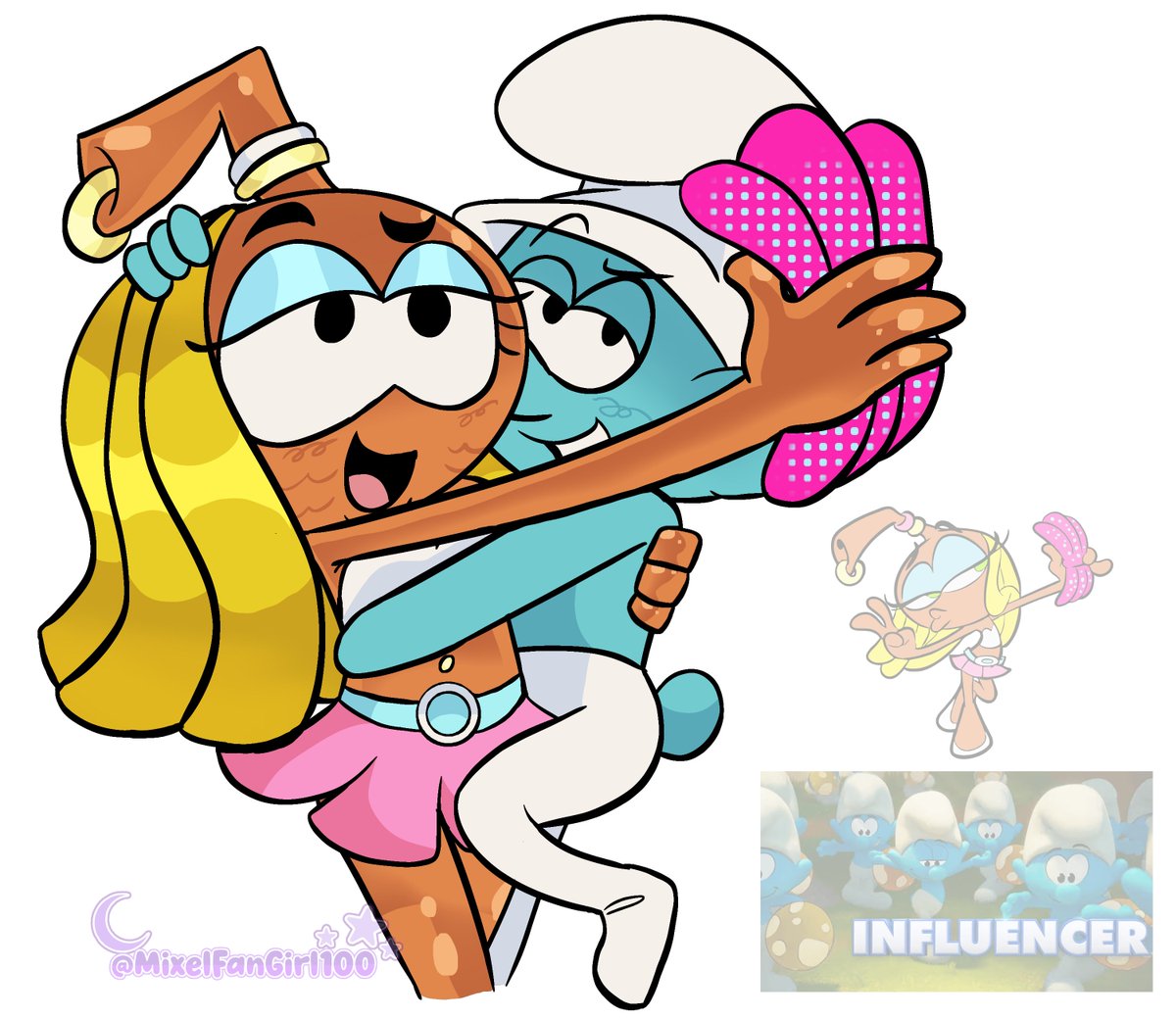 Mixelbackup100's tweet photo. "Meet my Boyfriend"

this tweet gave me an idea

#smurfs #snorks https://t.co/y8qivECXZk