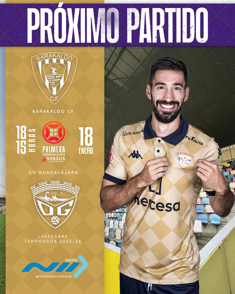 ❗PRÓXIMO PARTIDO

🏆 #1RFEF | GRUPO 1 | JORNADA 20
🆚 <a href="/BarakaldoCF/">Barakaldo C.F.</a>
🏟️ Lasesarre
📍 Barakaldo

📆 Domingo, 18 de enero
⏰ 18:15h
📺 <a href="/CMM_Play/">CMMPlay</a> <a href="/LaLigaPlus/">LALIGA+</a> 

🎟️Entradas⬇️
Adulto (desde 14 años): 15€

Niños (hasta 13 años): 5€
📲 Entrada online: barakaldocf.compralaentrada.com