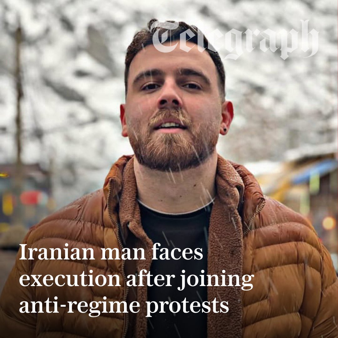 🔴 An Iranian man will be executed on Wednesday after joining anti-regime protests, a human rights group has said

Hengaw Organisation for Human Rights says it has ‘never seen a case move so quickly’ as that of 26-year old Erfan Soltani

Find out more ⬇️
telegraph.co.uk/world-news/202…