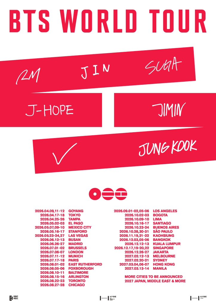 2RENJl's tweet photo. Open jastip/ticketing service — war tiket konser BTS WORLD TOUR 2026

Available for
📍SINGAPORE
📍KUALA LUMPUR
📍BANGKOK
📍GOYANG
📍HONGKONG
Other cities by DM

💰IDR650.000
✅ E-Tiket

TNC dan book slot melalui link
🌟 https://t.co/yx9y0oJPNV

ticket service help joki ts jaswar https://t.co/D7XdFEBIoh