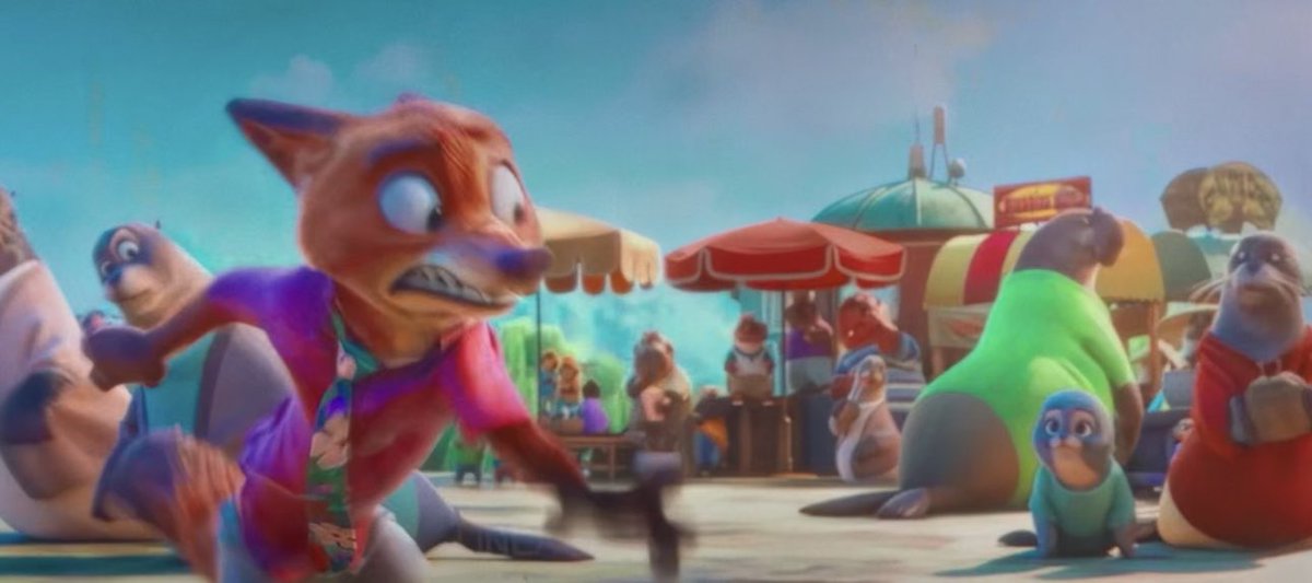 ogodnickursobig's tweet image. this frame is so funny to me bc it just looks like nick is running away while being freaked out ab this googly-eyed baby seal