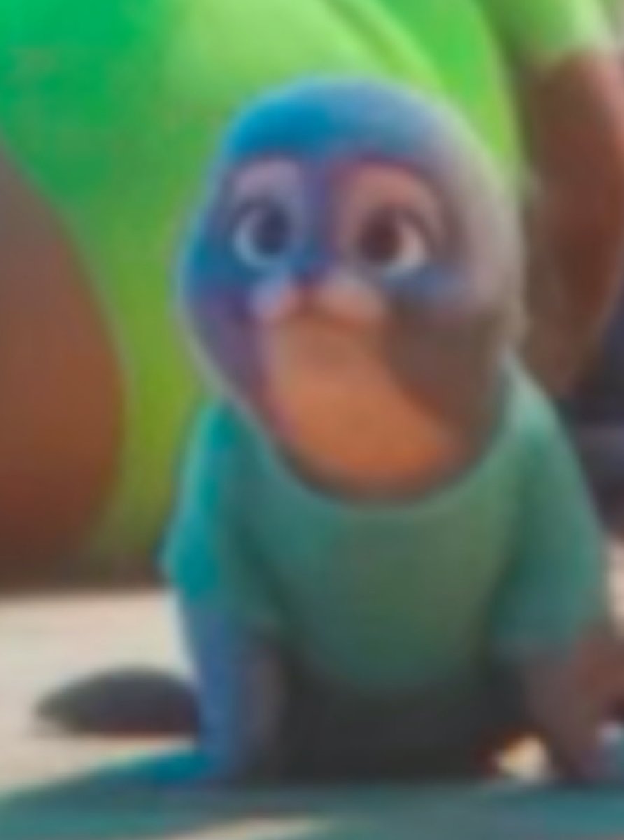 ogodnickursobig's tweet image. this frame is so funny to me bc it just looks like nick is running away while being freaked out ab this googly-eyed baby seal