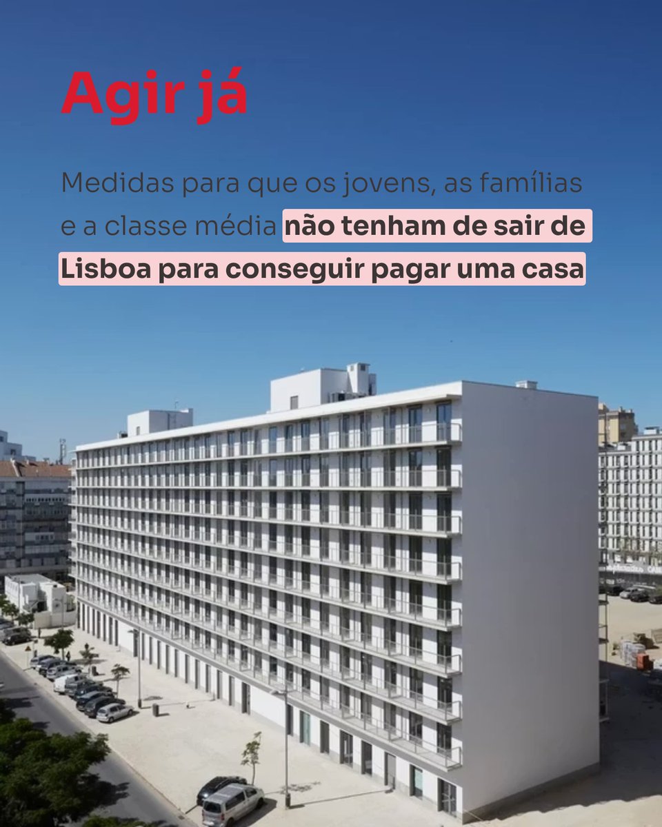 O PS na CML apresentou um pacote de emergência com soluções para mais casas a preços justos e uma cidade mais equilibrada. Não há desculpas para cruzar os braços perante o maior aumento de preços da Europa, como Moedas tem feito. Lisboa tem de voltar a ser para quem cá vive.