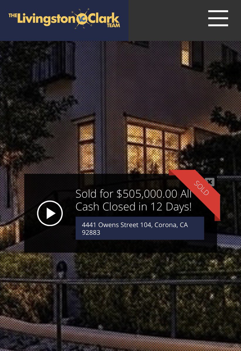 TopRealtorBob's tweet image. Soooold - 4441 Owens #104 “Dos Lagos” Corona, Ca. Sold for $505,000.00 all Cash and a 12 day Escrow!  What a great job by my amazing escrow @cornerstoneescrow on this one!  Special thanks to @gregperry4title  as he got this recorded before anyone was open this morning!
