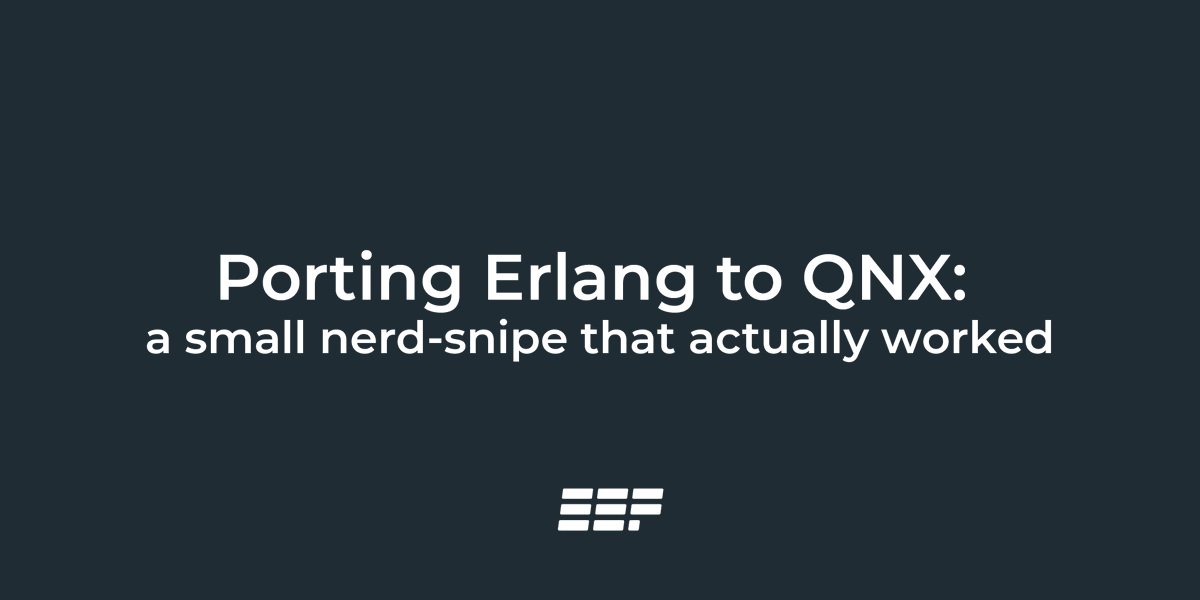 Erlang Ecosystem Foundation tweet media