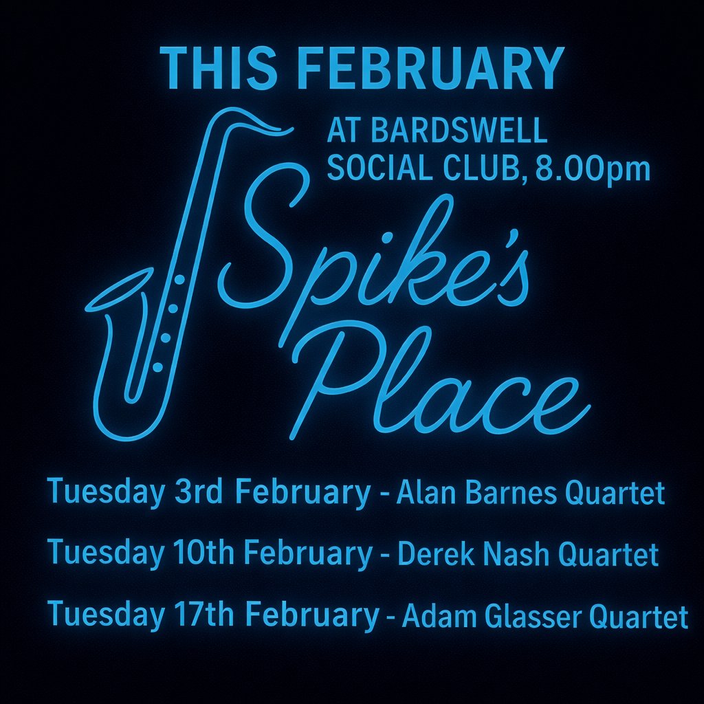 For more information on Spike’s Place gigs and venues see images.

For a short biography of  Alex Garnett  see description.