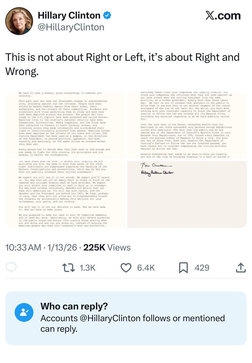 thevivafrei's tweet image. It took Merrick Garland three weeks to indict Steve Bannon after he was held in contempt of Congress.

Hold Bill and Hillary Clinton in contempt of Congress.

Indict both of them.

It’s not about right or left.

No one is above the law. 😝