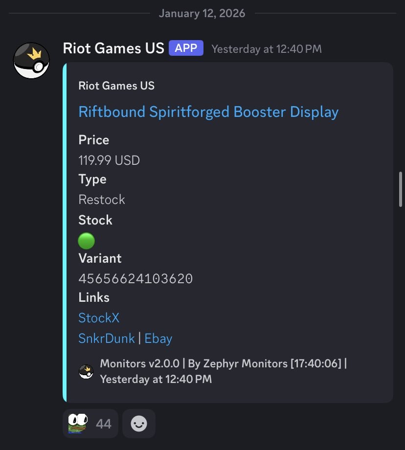 Botters had plenty of time to prepare.

Riot using Shopify sucks. 

I get why - it’s way less dev time, but it’s also one of the easiest integrations to bot.

And when links are scraped ~24h early, it’s pretty much game over.

Hope my local stores got me before Vegas 🫡