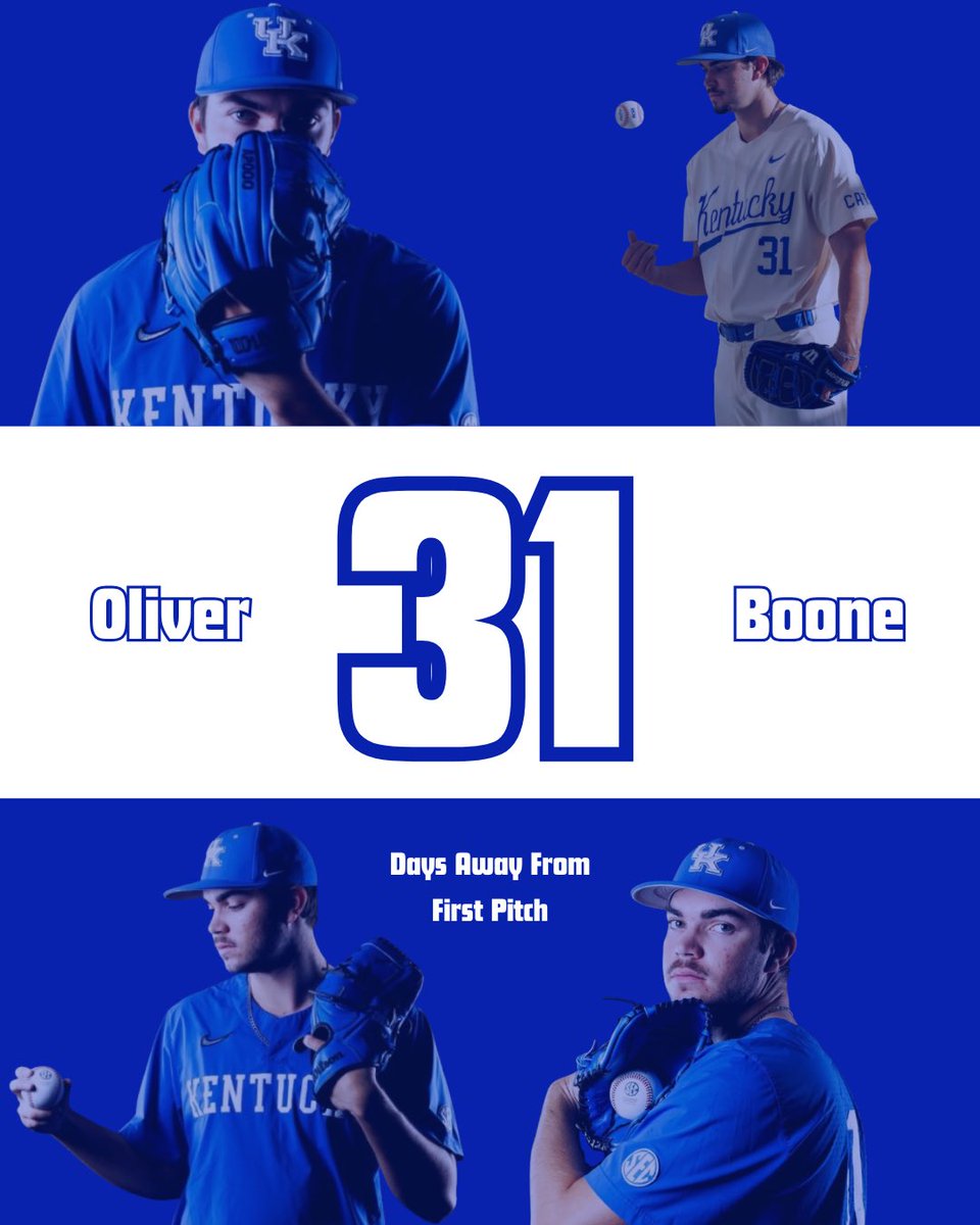 Ladies and gentlemen we are officially ONE MONTH from <a href="/UKBaseball/">Kentucky Baseball</a>. I repeat, we are officially <a href="/oliverboone35/">oliver boone</a> days away from first pitch! #BBN