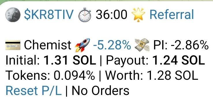 TheAltchemist_'s tweet image. Day 1: 1 to 100 SOL Challenge

Aped $KR8TIV as my first bag.

This can take me 1 week month or a year idc, but i will stick to my rules.

Rules:
1) TP after x2-x3
2) SL when appropriate
3) After TP, no rushing into a trade