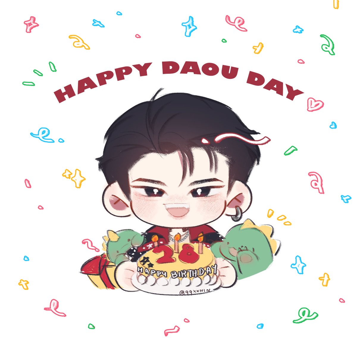 ⋆˚꩜｡꒰  🎂ʜᴀᴘᴘʏ ʙɪʀᴛʜᴅᴀʏ ᴅᴀᴏᴜ🦖꒱ ⋆˚࿔

เติบโตขึ้นอีกปีแล้วน้า ขอให้ปีนี้มีคนค้นพบพิอู๋เยอะๆ มีรอยยิ้มในทุกๆวัน สุขภาพร่างกายแข็งแรง มีแรงมาเต้นมาร้องเพลงให้ไดโน่วชมไปนานๆเลยย

DAOU 28th BD 
#ต้าห์อู๋หนุ่มตี๋ยี่สิบแปดปีแล้วคับ
<a href="/oueiija/">ไดโนเสาร์ย้าก🦖</a> #oueiija #ต้าห์อู๋
— #qnfanart