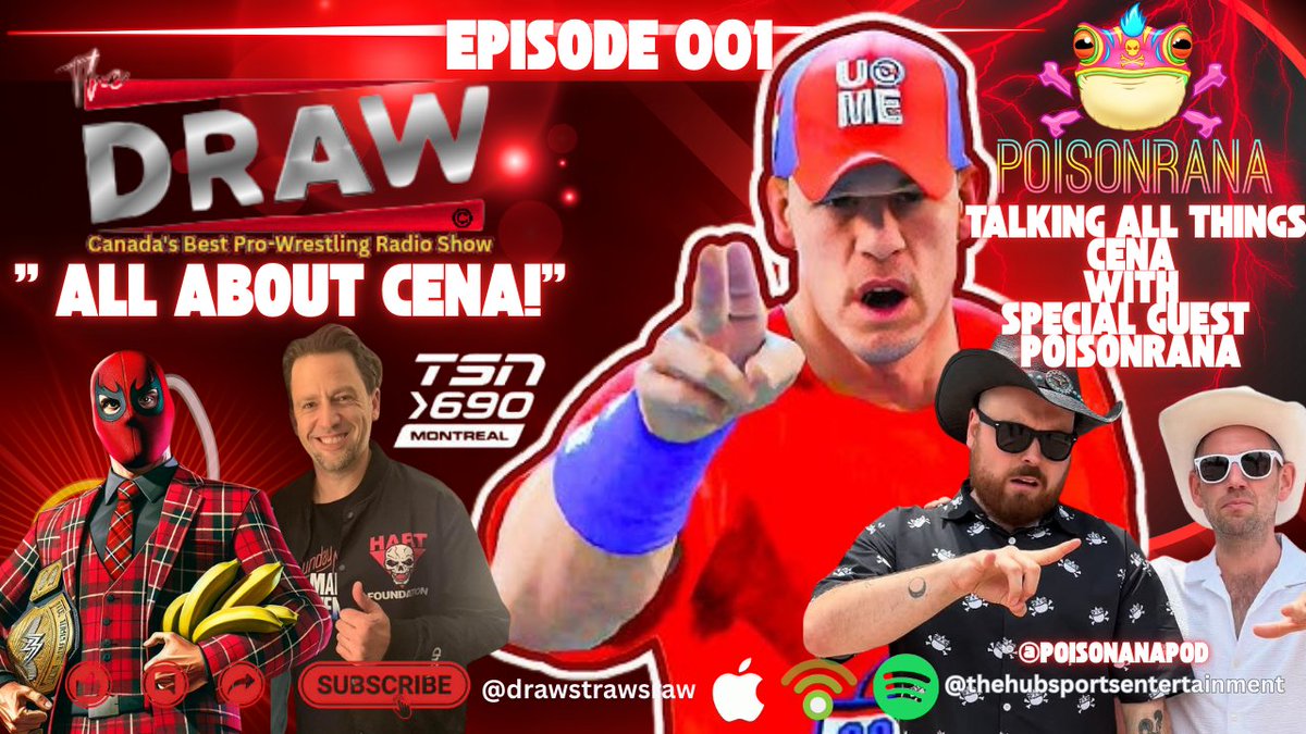 January 15th on #tsn690 at 11pm is The Debut of The Draw -The Complete Wrestling Radio Show!

Join Eric Blondon and Randy Charpentier on The Premier episode of The Draw!  The Draw is The Complete Wrestling Radio Show where they give you the news of the week, dive into their