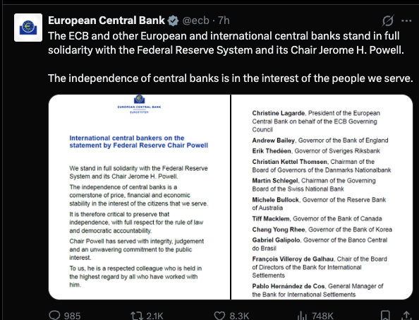 Central bank independence is not a panacea. The ECB is actually a great example of how a nominally independent central bank with a narrow mandate can easily be pushed into helping out the governments that are in dire fiscal straits and that need help funding their debt. If you