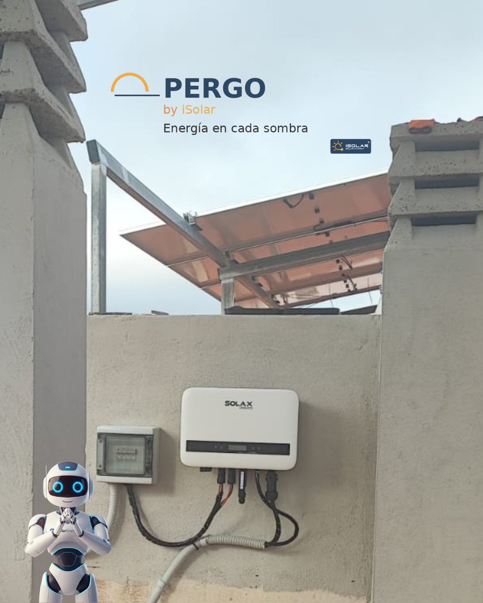 Finalizamos un nuevo proyecto residencial singular para nuestra clienta, Macarena:
- 12 paneles de 600W
- Inversor SolaX de 6kW
- Estructura hecha a medida
Conozca nuestra solución de pérgolas aquí👉 isolarenergia.es/la-sombra-rent…

#iSolar #PergolaSolar #Ahorro