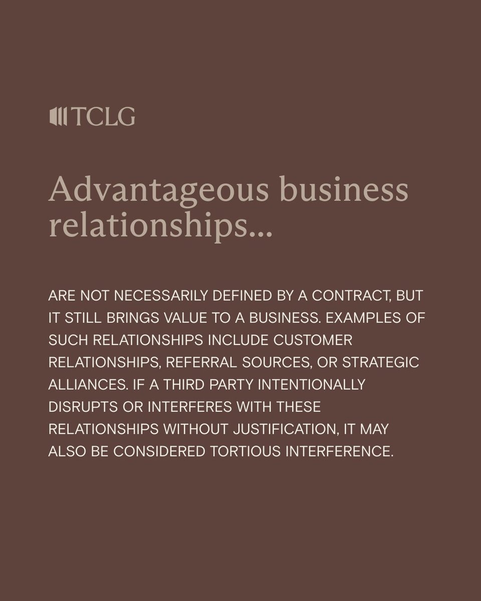 In either case, affected businesses may seek damages from the interfering party. If you have questions or need assistance, contact us!  

#TortiousInterference