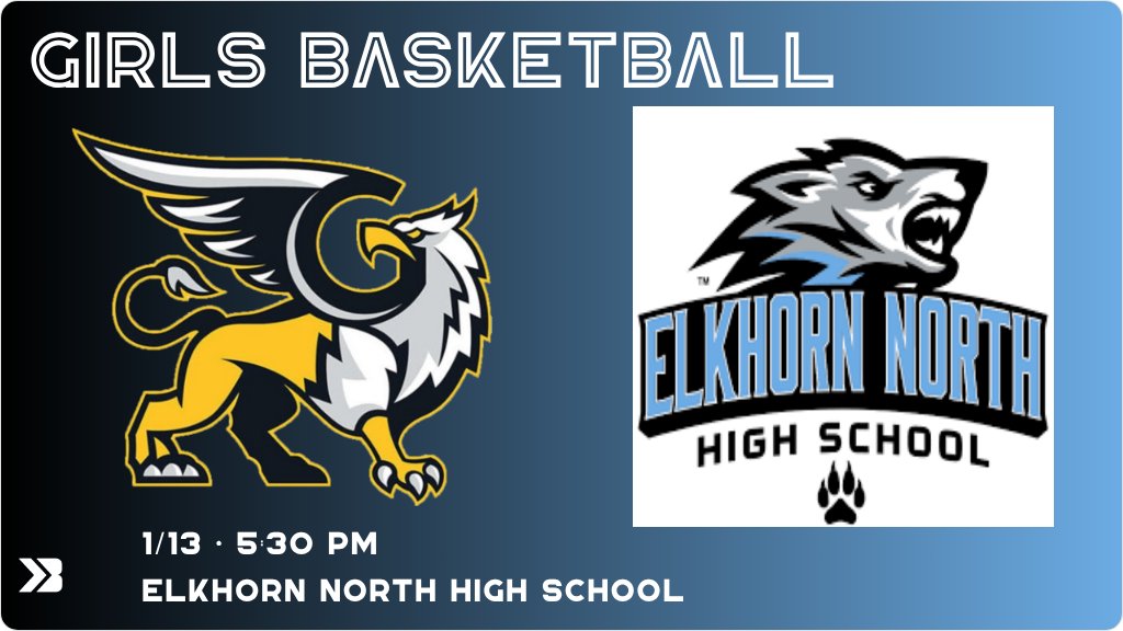 ENHS_Activities's tweet image. Girls Basketball (Varsity) Game Day! - Check out the event preview for the The Elkhorn North High School Wolves vs The Gretna East Griffins. It starts at 5:30 PM and is at Elkhorn North High School. gobound.com/ne/nsaa/girlsb…