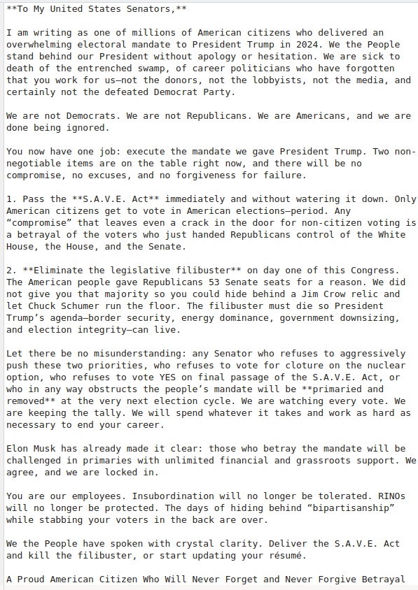 A letter to my Senators everyone should be flooding something similar to their representatives and to John Thune, we need to them understand we want this passed.