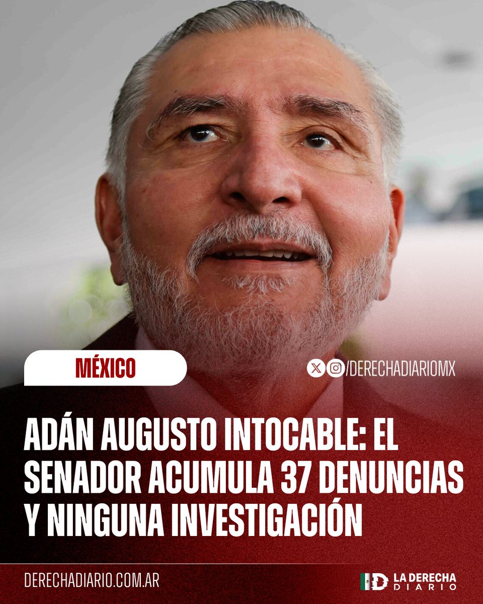 🚨🇲🇽 | EL PROTEGIDO DE PALENQUE: El patrón de "La Barredora", Adán Augusto López, acumula 37 denuncias en su contra por corrupción, irregularidades patrimoniales y vínculos con la delincuencia, sin embargo, no existe registro de que esté siendo investigado por las autoridades.