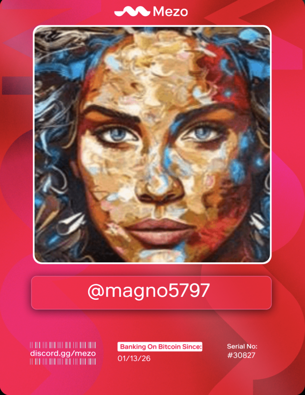 I bank on myself.

I bank on Bitcoin.

So I claimed my <a href="/MezoNetwork/">Mezo</a> Bankcard.

head to #bankcard channel 👉 discord.gg/mezo