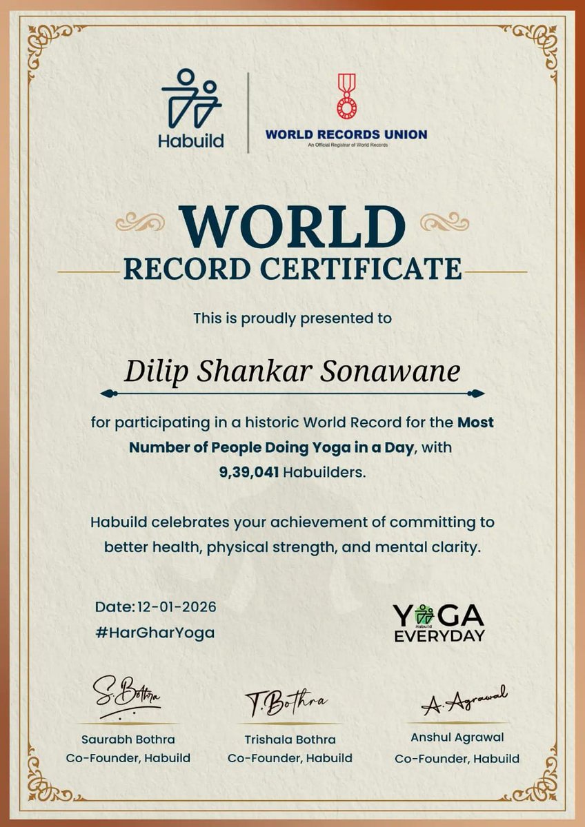 disha4111's tweet photo. I am honored to have contributed to a yoga world record. https://t.co/Oie2z5dIY8
