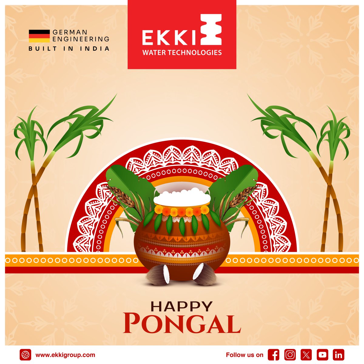 🌾 Happy Pongal! 🌞
May this harvest festival fill your lives with prosperity, happiness, and new beginnings.

Wishing you abundance today and always.

#EKKI #HappyPongal #Pongal2026 #HarvestFestival #CelebrateHarvest #ProsperityAndJoy #EKKIWaterTechnologies