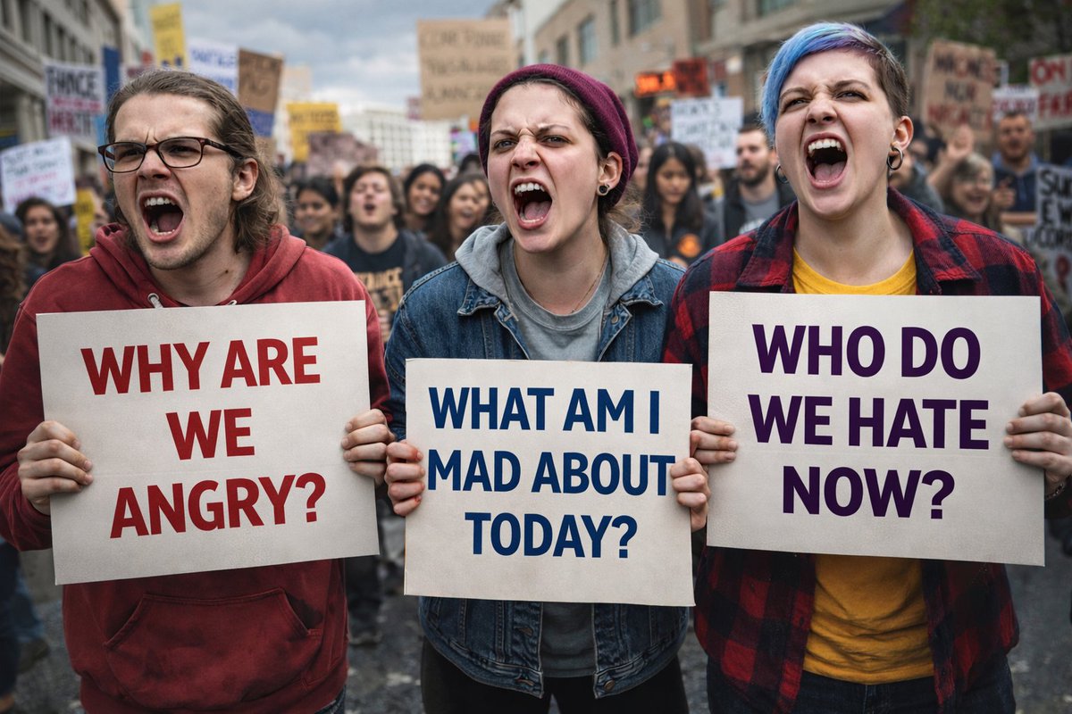 TacticalFWN's tweet photo. This is seriously how most of you "protestors" look to me. You don't even know the facts about why you're angry. At least some of you are getting paid a little but most of you are investing your life into this ignorance. Oh, and by the way - YOU are the fascists.

Fascism doesn't arrive waving a swastika; it shows up with a nicely printed banner spewing fact-free anger and demanding compliance.
