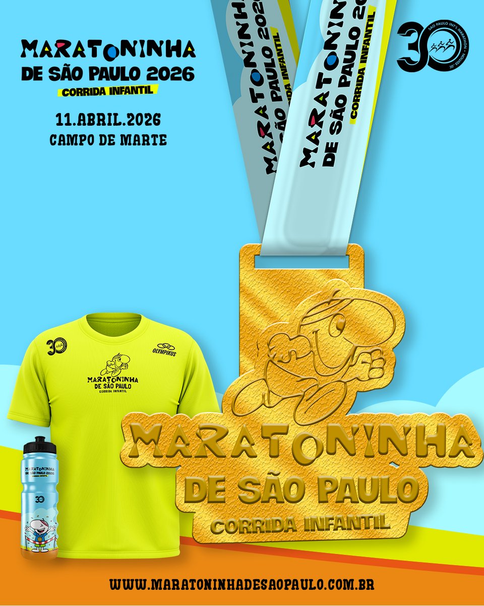 yescom's tweet image. maratoninhadesaopaulo.com.br

✨🧒🏻Aproveite a Arena Esportiva da Maratona de São Paulo e traga as crianças para correr e se divertir com o Toninho na Maratoninha de São Paulo!

🗓️11 de abril de 2026
📌Campo de Marte – São Paulo

#corridaderua #corridainfantil #maratoninhadesaopaulo