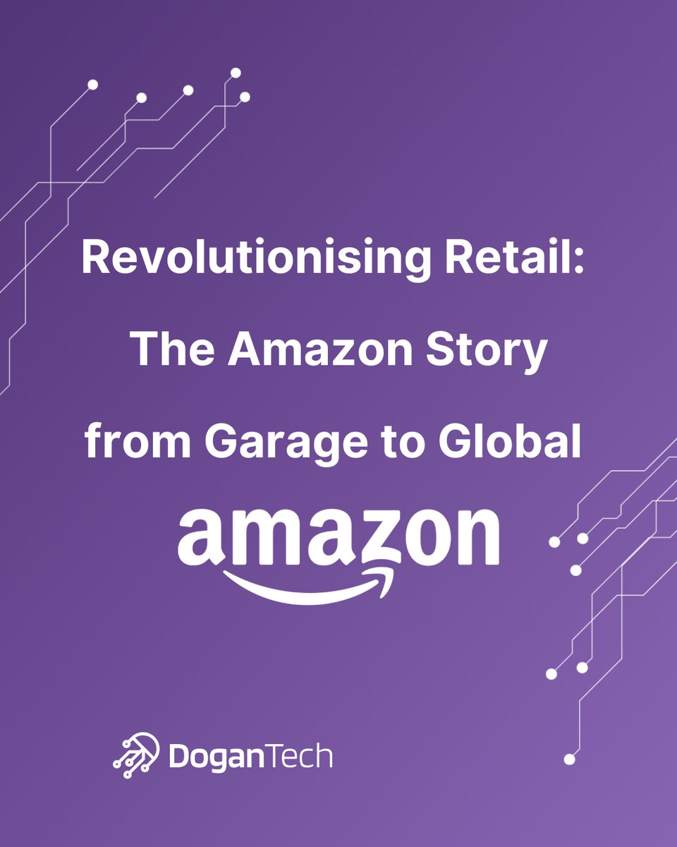 DoganTechLtd's tweet photo. 🚀 Witness Amazon's journey from garage startup to ecommerce giant! Innovation, sustainability, and customer focus lead the way. Let DoganTech ignite your own startup dreams! 💻🛍️ 
🚀 Read  article: https://t.co/edSf953AOf 
✉️ Contact us: info@dogantech.co.uk    📚 https://t.co/ixAhyaUKxs