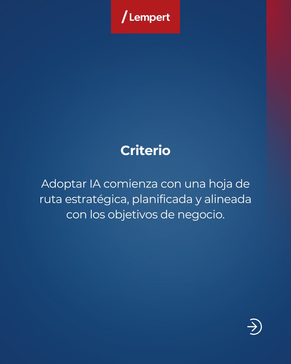 LEMPERTsa's tweet photo. La IA genera valor cuando se aplica con criterio, impacto y responsabilidad.
No es solo tecnología, es estrategia.
Empieza con una evaluación inicial.
👉 Agenda una reunión gratuita.

#IA #IAResponsable #TransformaciónDigital https://t.co/SU8VPGN4vJ