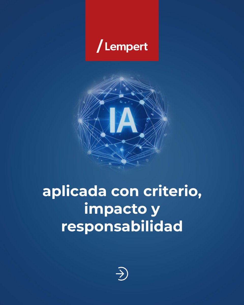 LEMPERTsa's tweet photo. La IA genera valor cuando se aplica con criterio, impacto y responsabilidad.
No es solo tecnología, es estrategia.
Empieza con una evaluación inicial.
👉 Agenda una reunión gratuita.

#IA #IAResponsable #TransformaciónDigital https://t.co/SU8VPGN4vJ