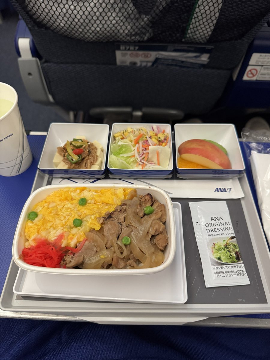 Kouhei50's tweet image. 羽田→浦東のANA。
NH967便は羽田を22:40に出て深夜1時に上海着。

機材はプレエコがあるけど設定はエコノミー。
スタアラゴールドだとWEBチェックイン時に解放しているので指定が出来た。レッグレストあって広々して快適。

機内食は親子丼一択。
ボリュームあって美味しかった。
あっという間。