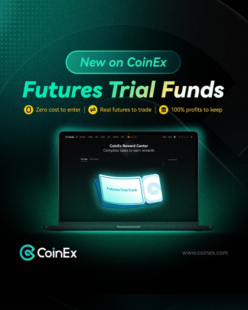 Try futures trading — with no risk.🎟 CoinEx Futures Trial Fund gives you  free capital to trade, learn, and keep all profits. Start with zero, earn  for real. Shared via @coinexcom @coinexcreators #