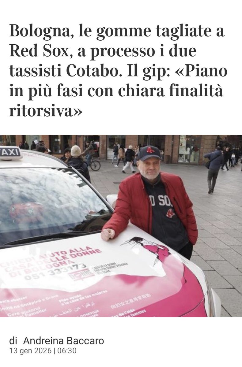 Chissà cosa stanno pensando quei sindacalisti dei tassisti che proteggono questi tizi.
Vergogna.
Chissà cosa stanno pensando quei leader della mia categoria che hanno consentito nelle loro chat (con i marchi delle cooperative), che io venissi insultato, diffamato, minacciato e