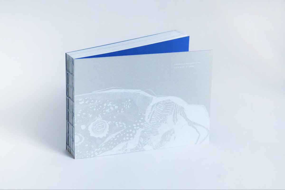 メグページ⑥ ○図録 グレーの表紙を開くとブワッと広がる青の世界。近年では稀な短