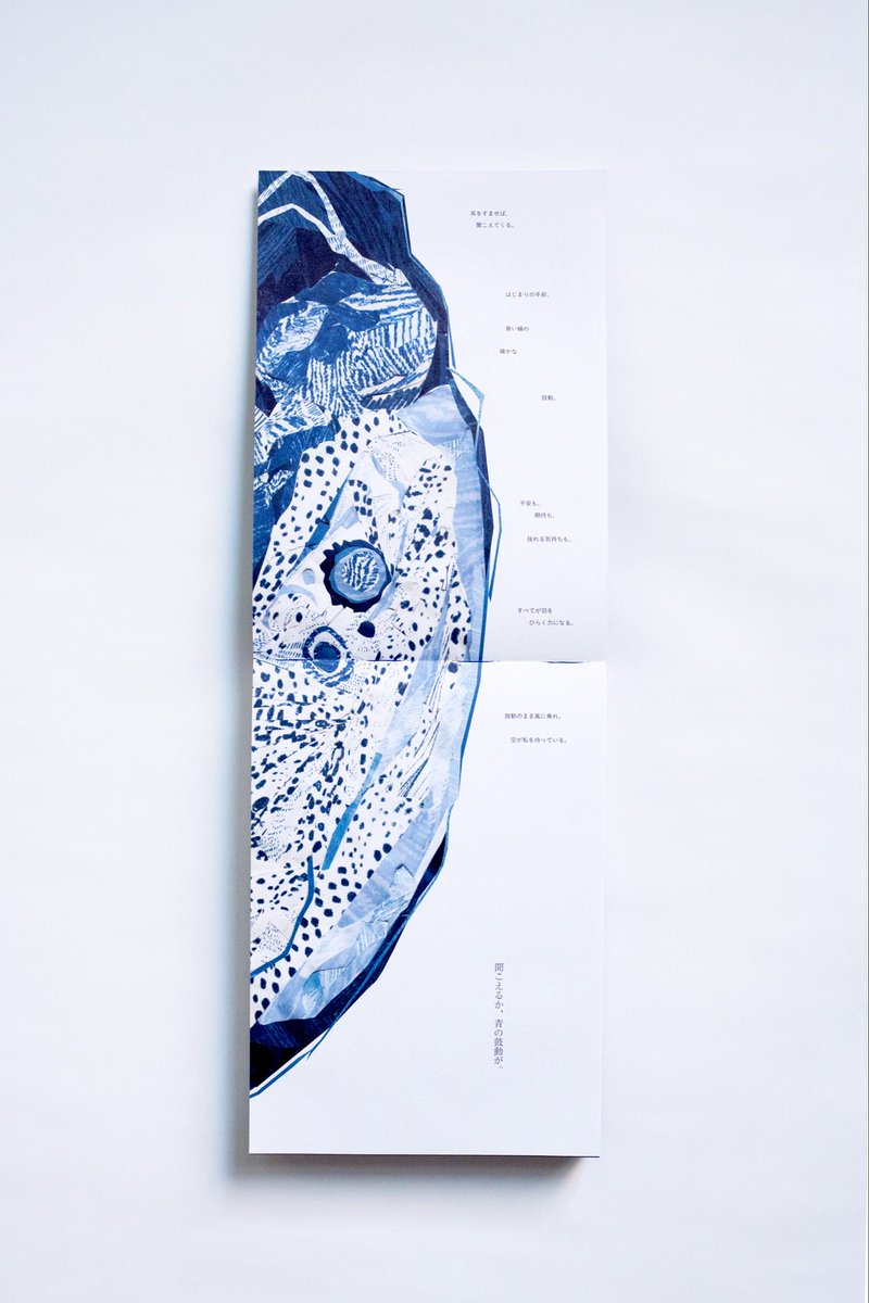○図録 グレーの表紙を開くとブワッと広がる青の世界。近年では稀な短