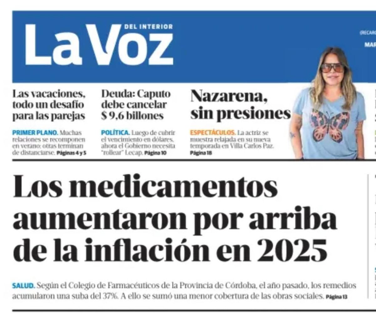 Atención con esta comparación en Córdoba que puede ser distorsiva. Medicamentos Vs. inflación: “medicamentos” no es un índice único. El IPC mide una canasta y metodología específica; para fármacos hay que definir universo (farmacia vs laboratorio), ponderaciones y precios