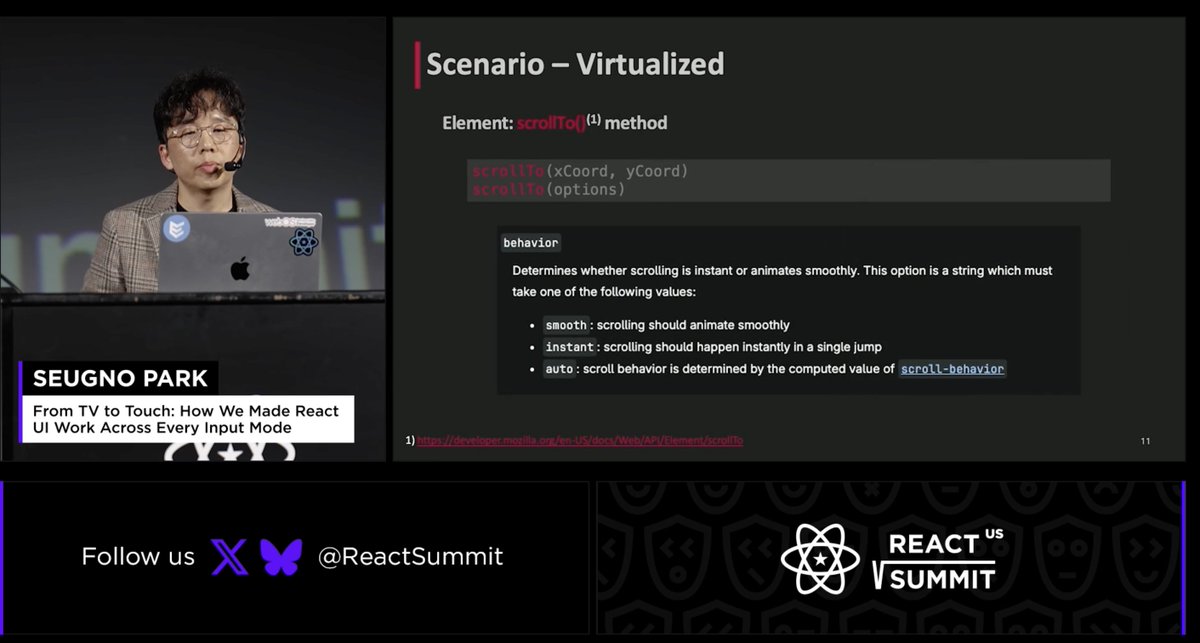 React Summit tweet media