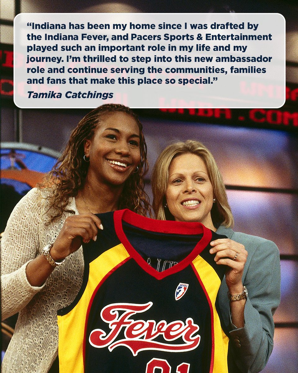 PacersSportsEnt's tweet image. Indiana Fever legend Tamika Catchings will rejoin Pacers Sports &amp;amp; Entertainment as an ambassador, supporting our business, community and basketball initiatives 🌟

In her new role, Catchings will champion the @IndianaFever, @Pacers, and @noblesvilleboom, energize events, and…