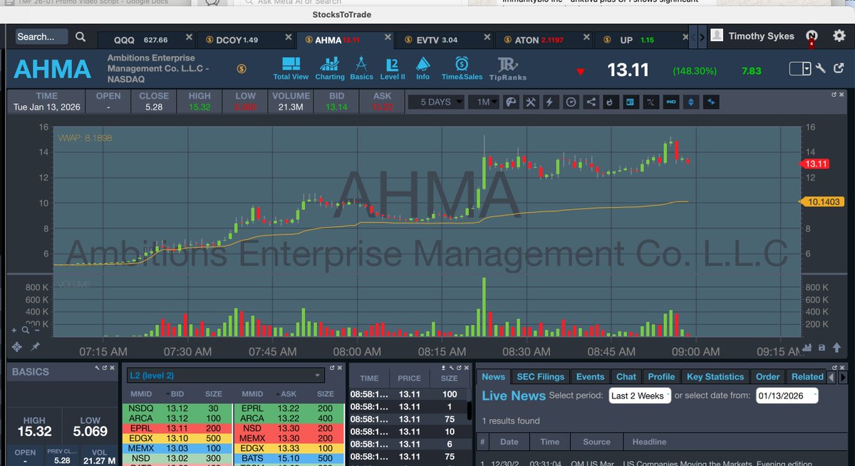 timothysykes's tweet image. Goooooooooooood morning! It's a New Day and New Year and thanks tot he crazy spikes yesterday on $EVTV $ATON $SOGP $OM $OMH Supernovas are back and so are our valued chat pumpers!!! 

Retweet if you're as grateful as I am and up early to watch and learn and earn from giant