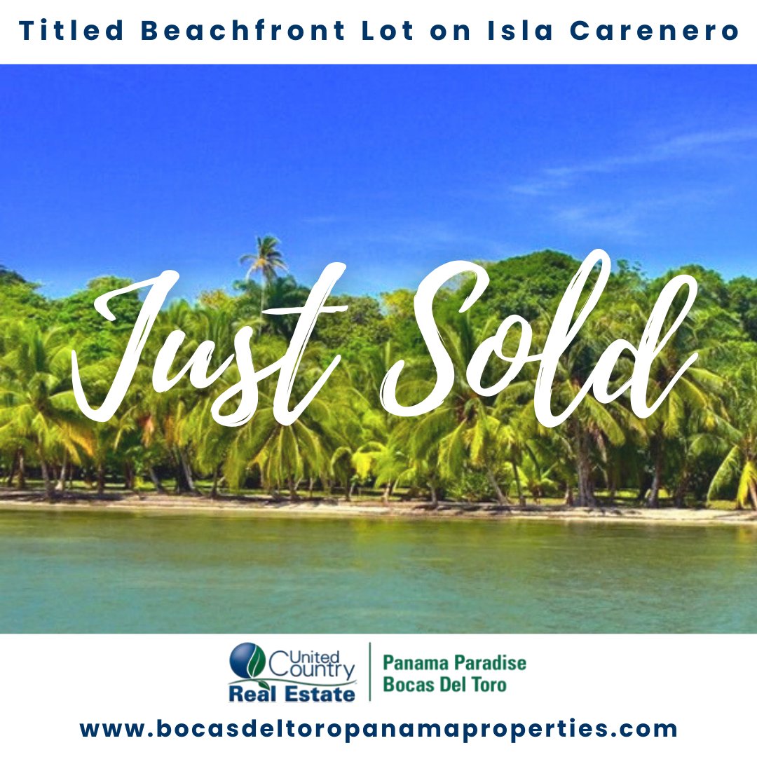 RealEstateBocas's tweet photo. JUST SOLD
A titled beachfront lot on Isla Carenero has successfully changed hands.

If you're looking to buy or sell property in Bocas del Toro, our team would be happy to help.

+507 6972-6507
+1 949 484-4448
INFO@UNITEDCOUNTRYBOCAS.COM
https://t.co/96BdA02jHa https://t.co/4JbpETlTaR