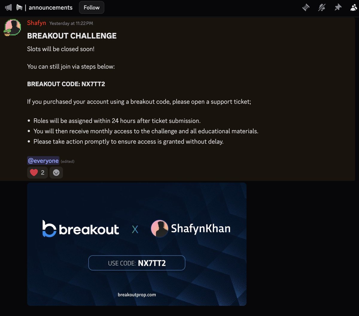 Mak_XBT's tweet photo. Make sure to join the challenge,

LFG! 

$BTC and $ETH setups, easy to follow 

Only during NY or limits, Smashing this soon

Use NX7TT2 code to buy and open a ticket in discord,

Still have 7 spots left. https://t.co/0HBsRuYUBj