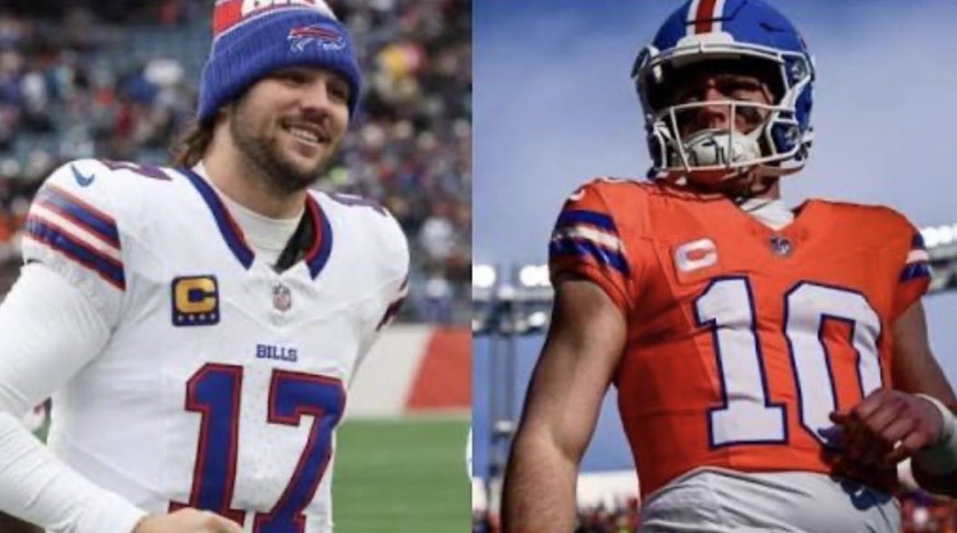 HOFSteveTasker's tweet image. Josh Allen vs Bo Nix over past 10 games…
 
Josh Allen
    Total TD/game:  2.5
    Total YPG:  273.2
    Comp %:  71.5
    QB Rating:  102.2
 
Bo Nix
     Total TD/game:  1.6
     Total YPG:  255.9
     Comp %:  64.0
     QB Rating:  88.1
                
#BillsMafia