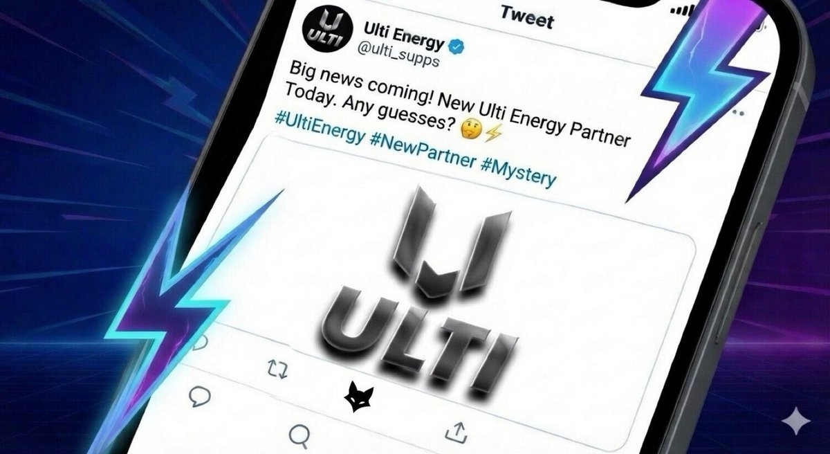⚡👀 NEW ULTI PARTNER LOADING… 👀⚡

Mental Health Advocate. Epic Gameplay. Big Energy.

We’ll leave you with just one clue in the image below… 👀
⏰ Reveal at 5PM EST

Stay tuned ⚡
#ULTIEnergy #ULTIPartner #ComingSoon