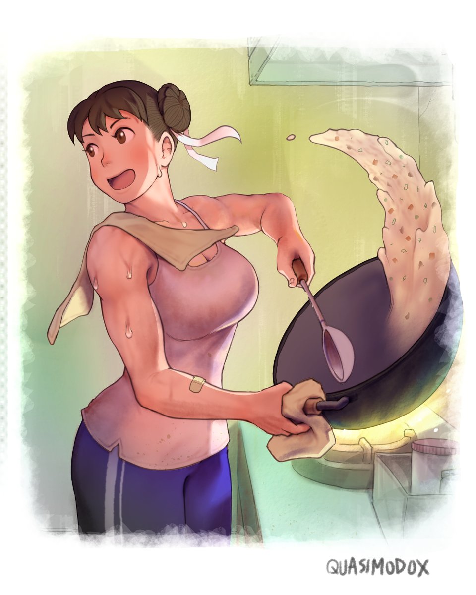 春麗(チュン・リー) 「Street Fried Rice coming up!」|Quasimodoxのイラスト